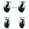 Service Caster 8 Inch Green Poly on Cast Iron Caster Brakes/Swivel Locks and 2 Rigid SCC, 2PK SCC-35S820-PUB-GB-SLB-BSL-2-R-2 - alternate 1